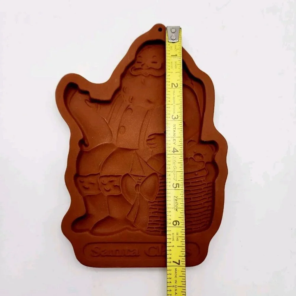 Longaberger Pottery Cookie Mold Santa Claus Christmas 1992 Baking Candy Recipes